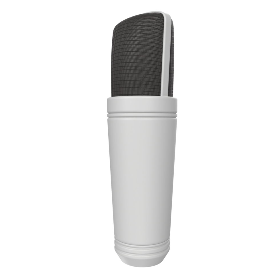 rendu 3d de l'objet microphone isolé png