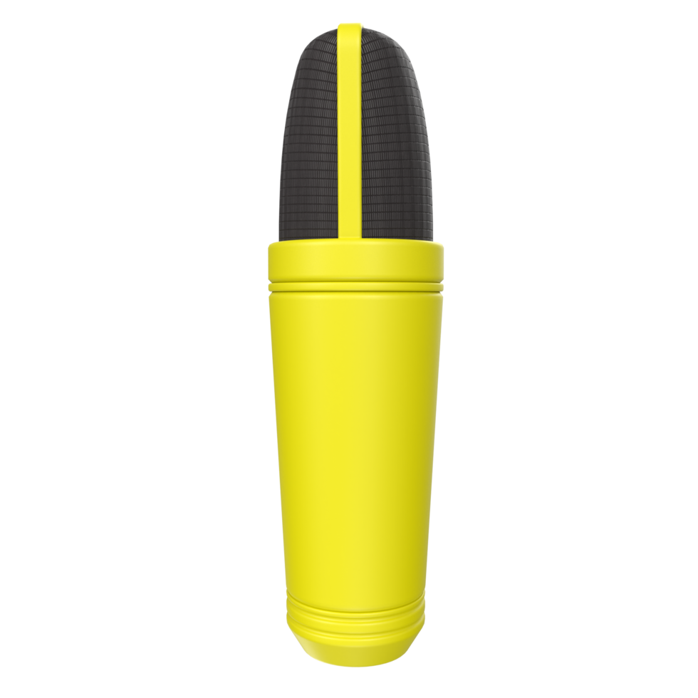 3D Rendering Of Microphone Object isolated png