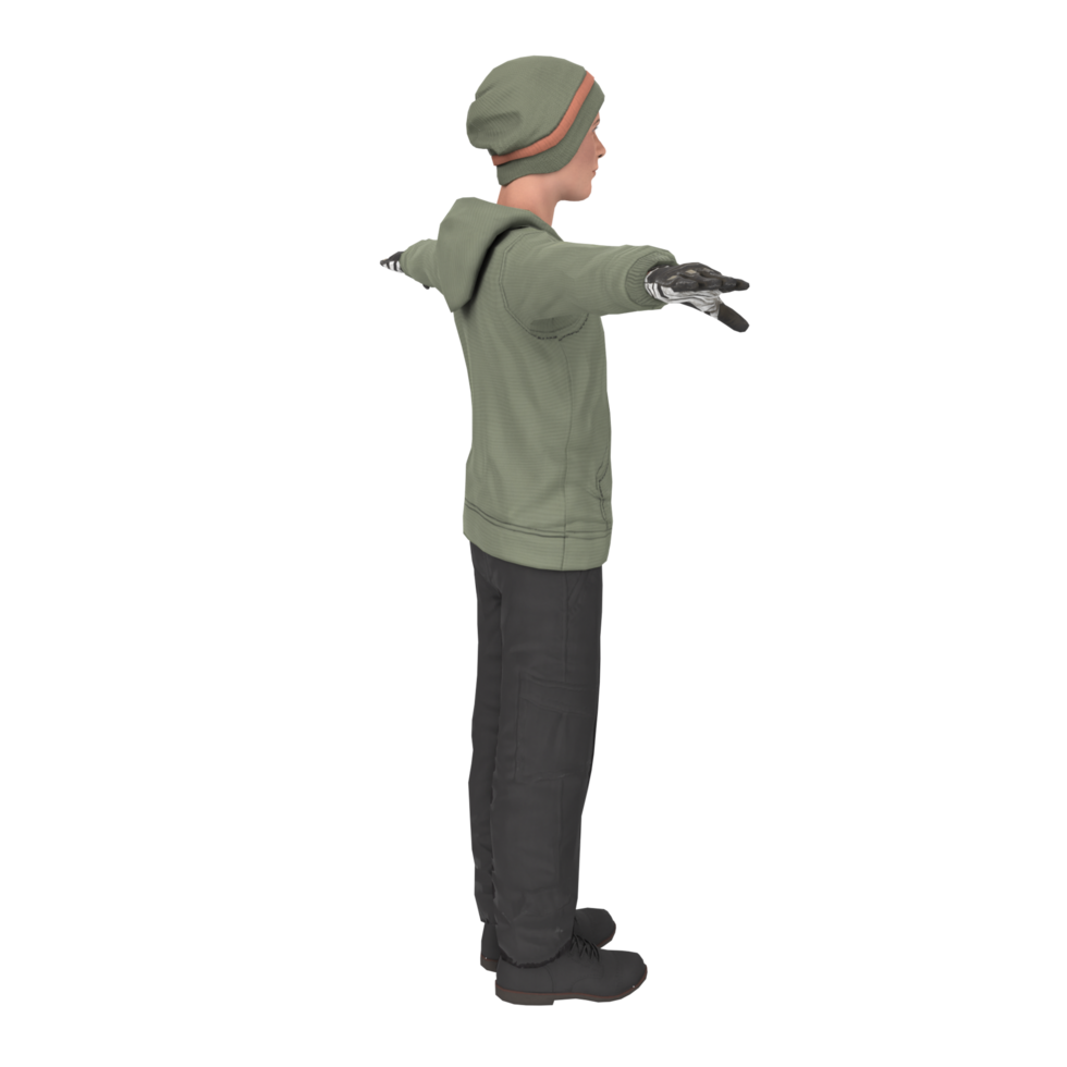 Cool boy isolated on transparent png