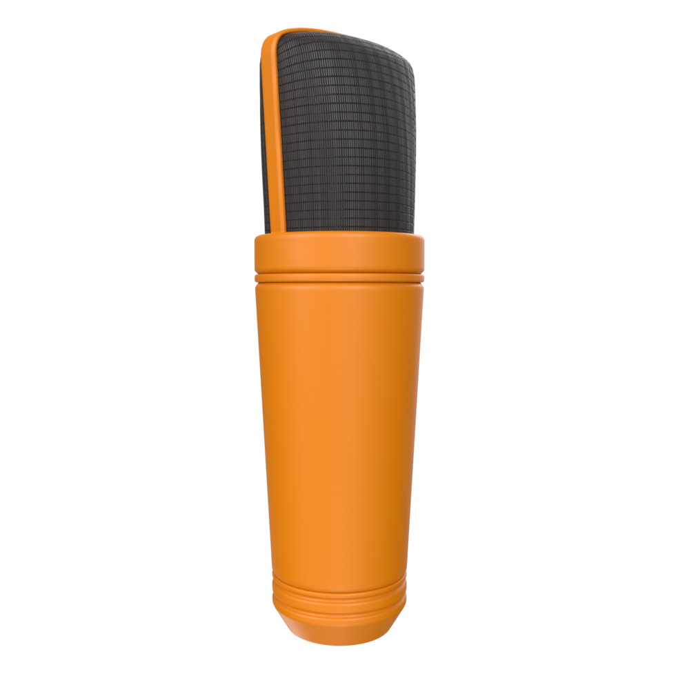 3D Rendering Of Microphone Object isolated png