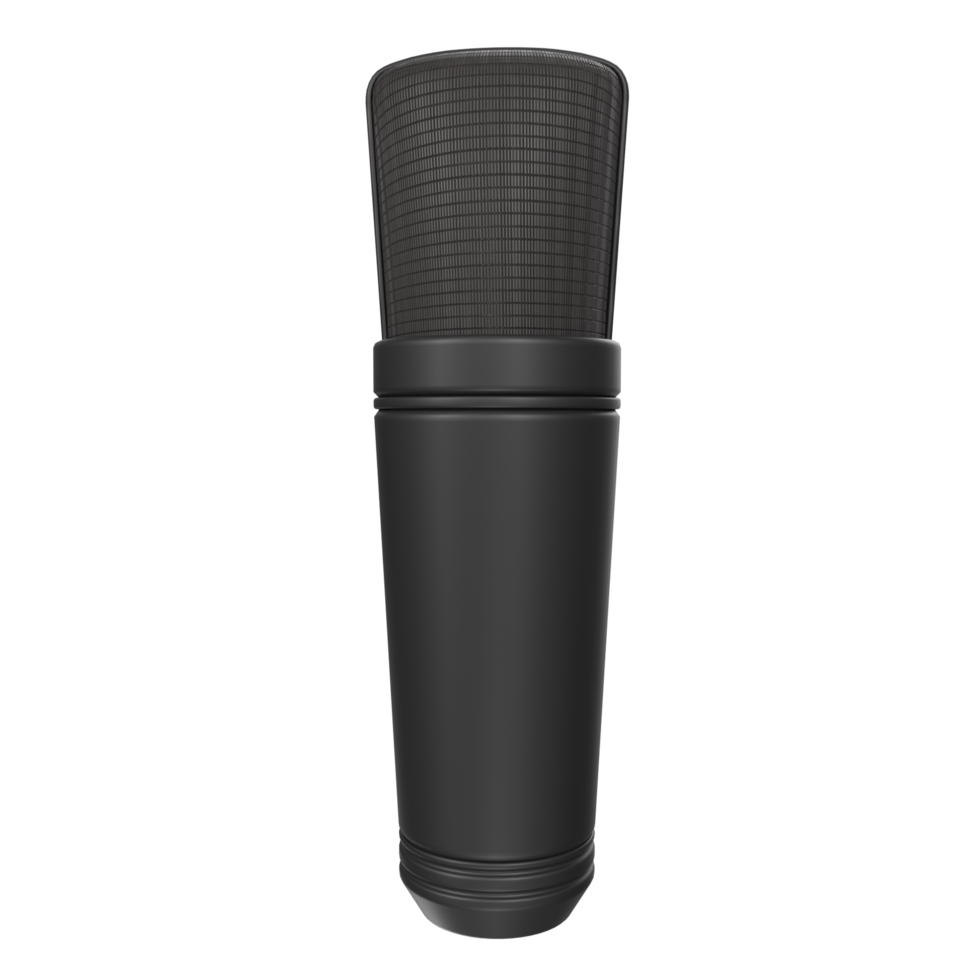 3D Rendering Of Microphone Object isolated png