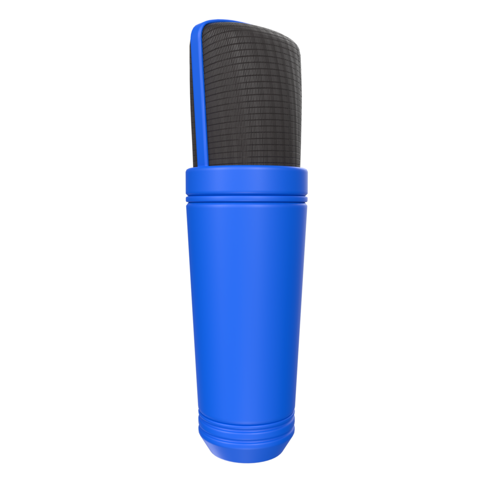 rendu 3d de l'objet microphone isolé png