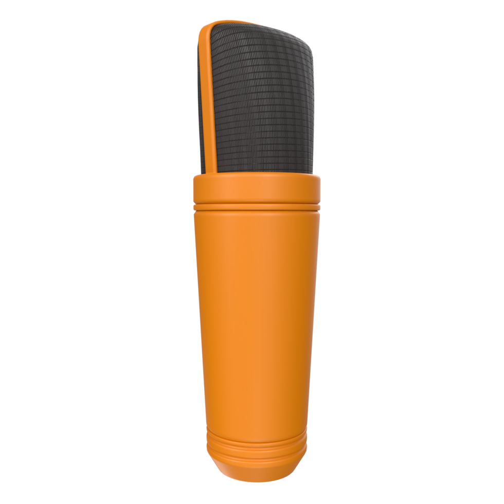 3D Rendering Of Microphone Object isolated png