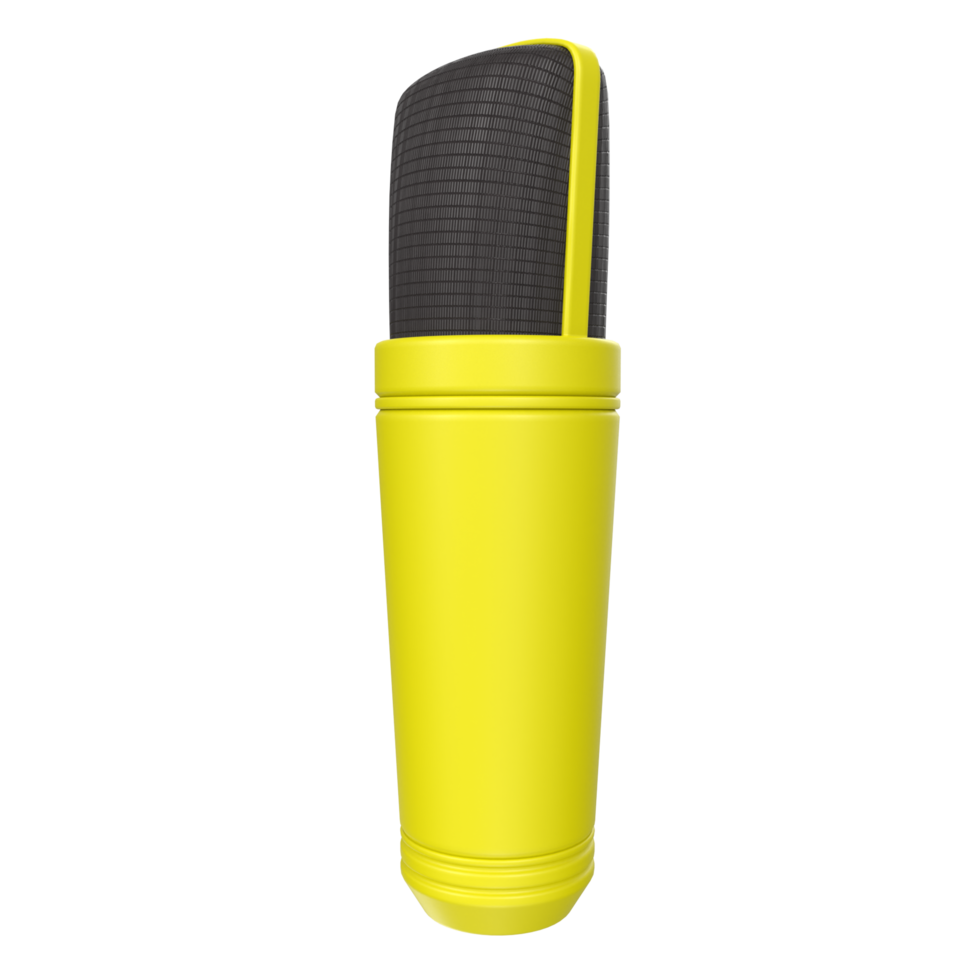 3D Rendering Of Microphone Object isolated png