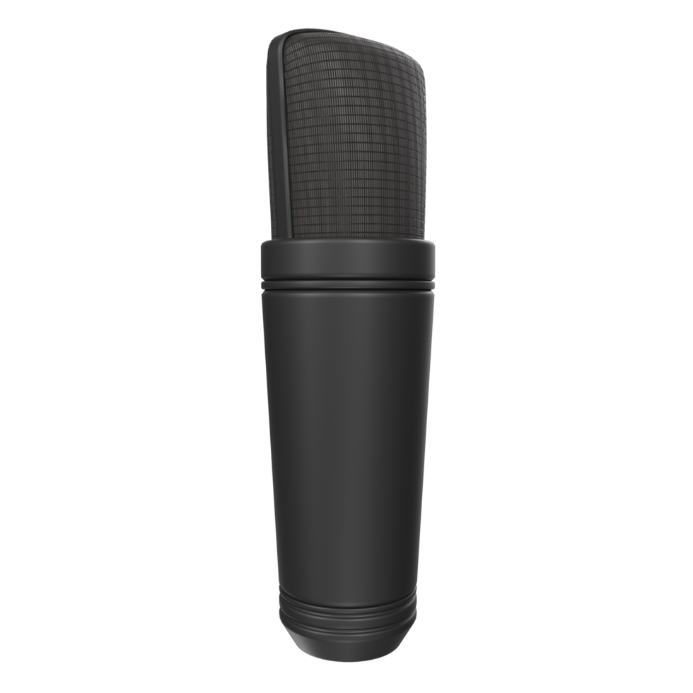 rendu 3d de l'objet microphone isolé png