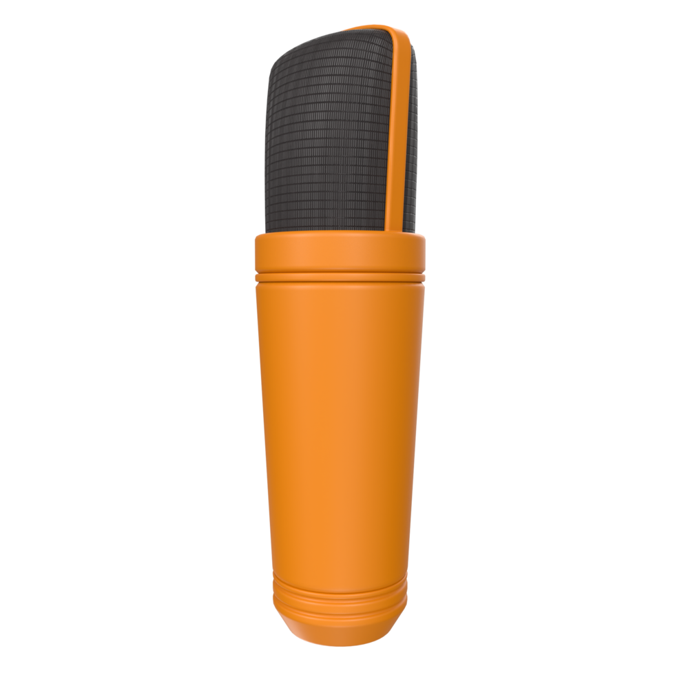 3D Rendering Of Microphone Object isolated png