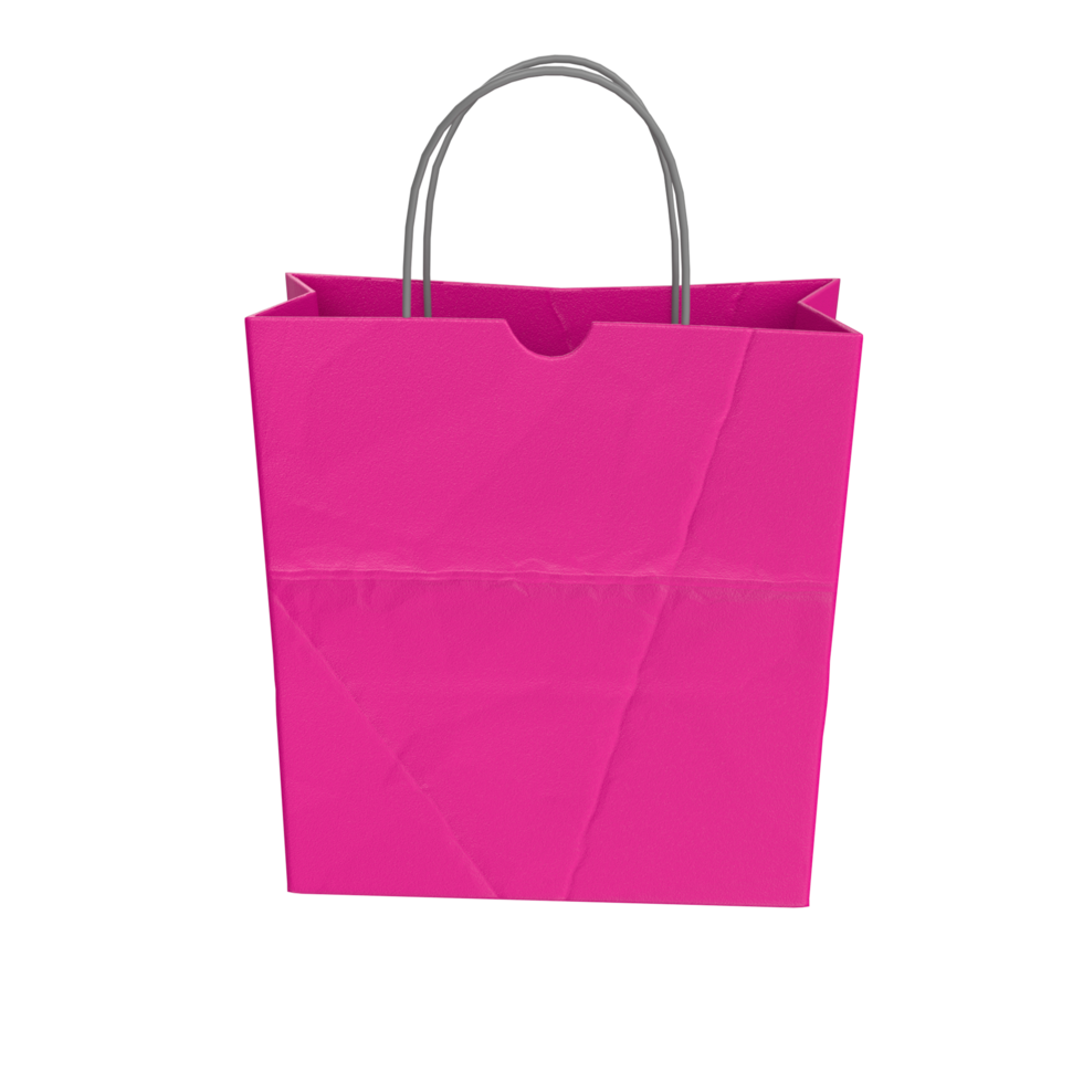 3D Rendering Of Paper Bag png