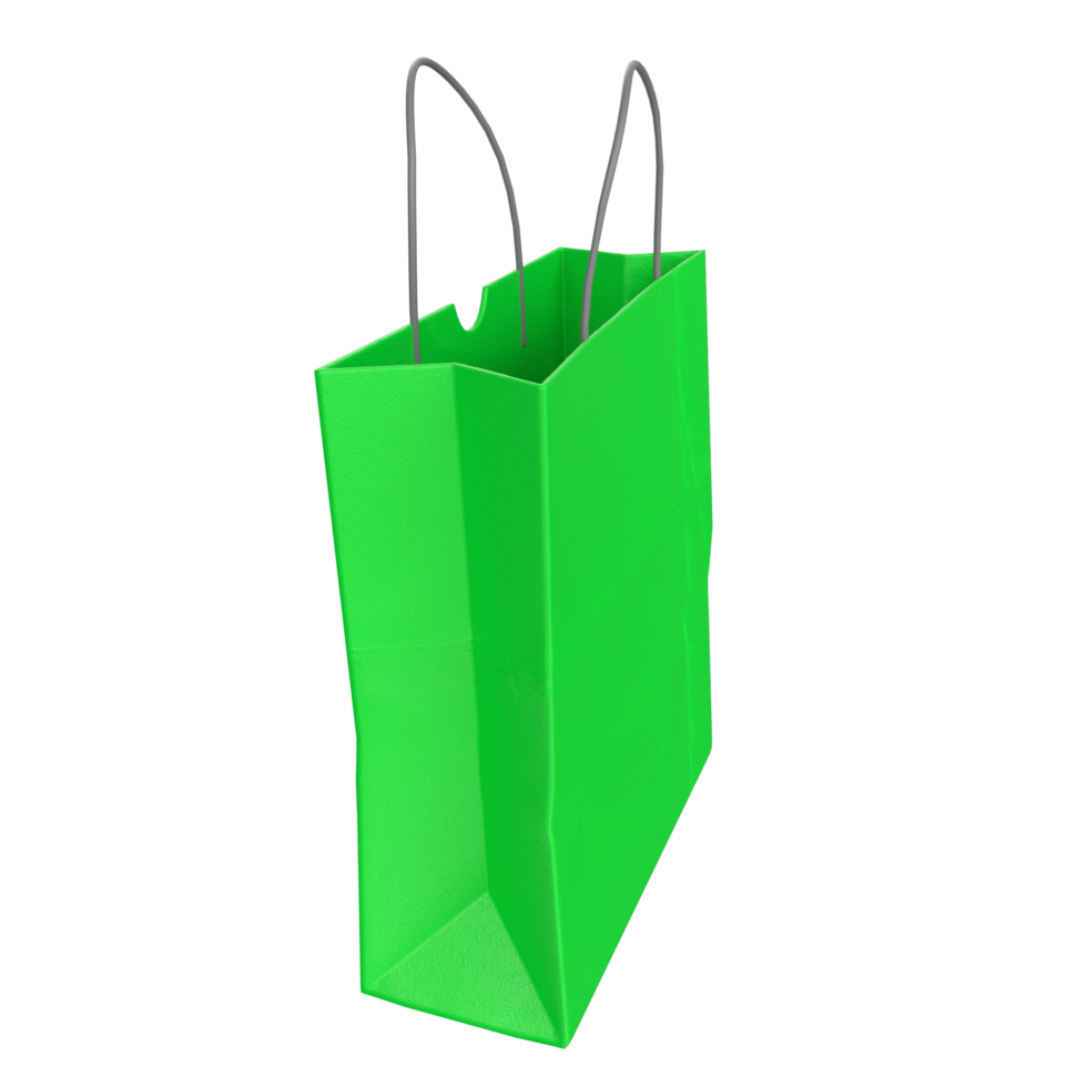 3D Rendering Of Paper Bag png