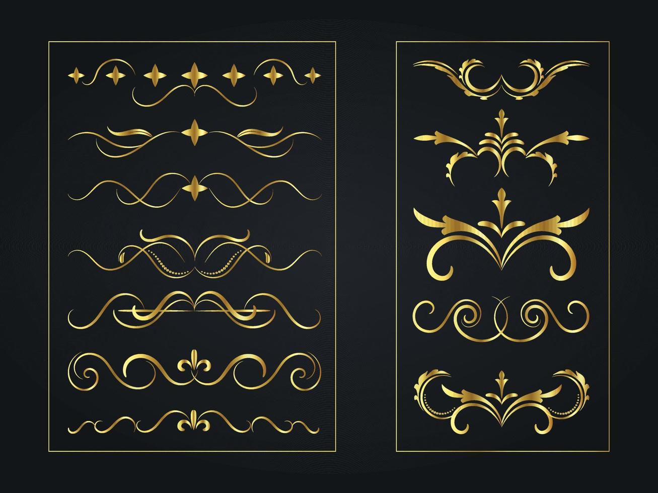 Hand drawn divider ornament collection decoration pack vector