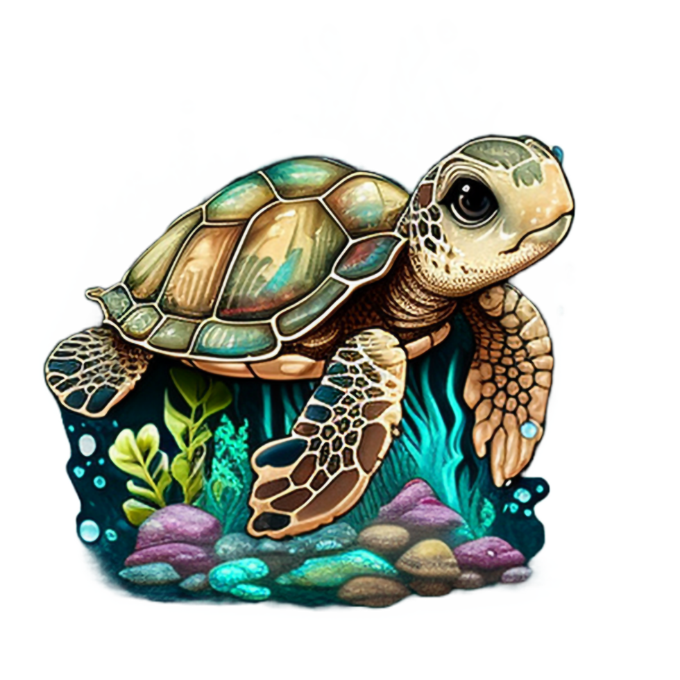 Cute  Turtle Sublimation Clipart png