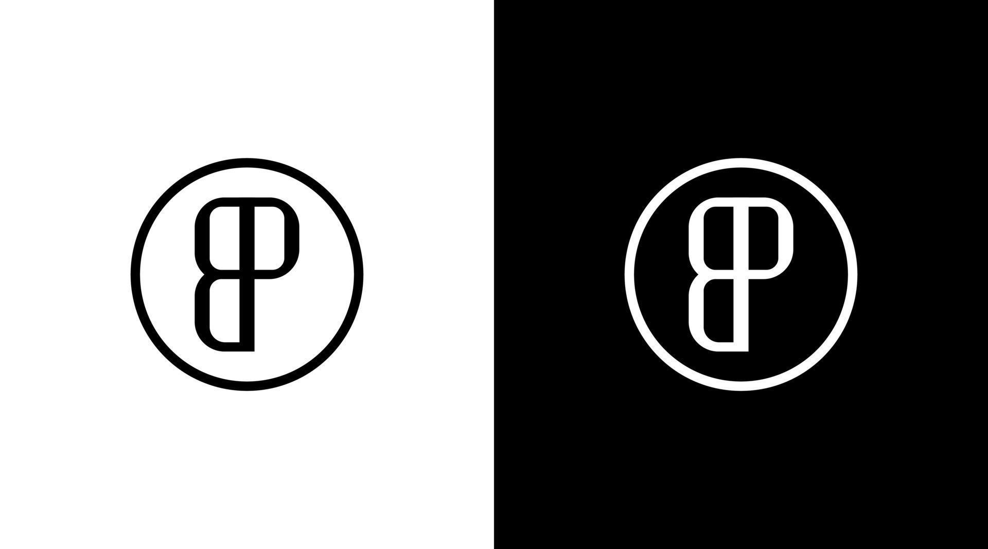 bp vector logo monogram letter initial black and white icon
