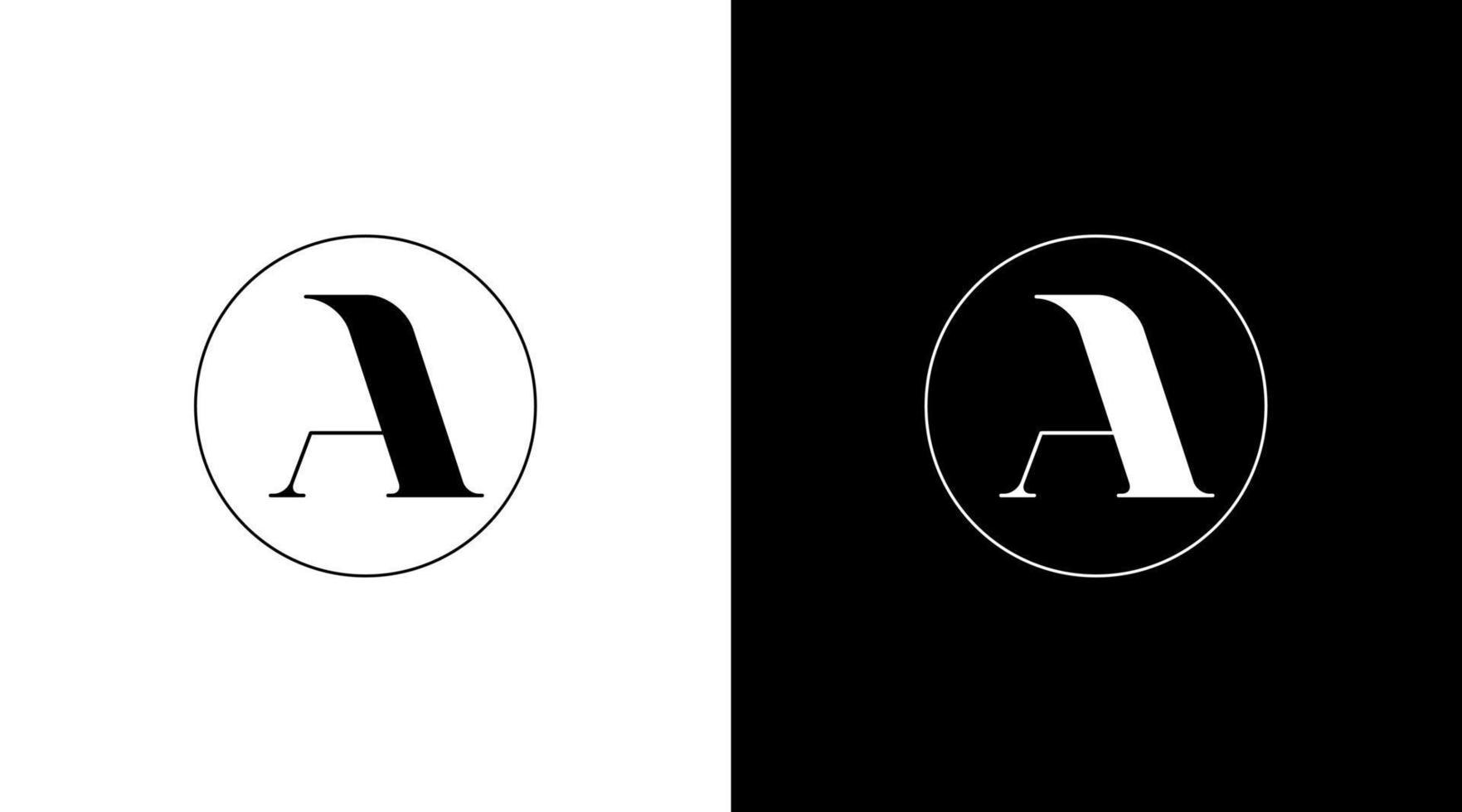 a letter vector logo fashion monogram initial black and white icon illustration style Designs templates