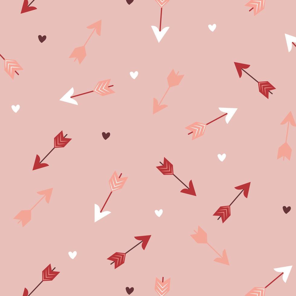 Seamless pattern for Valentine's Day. Cupid's arrows, messages of love. vector