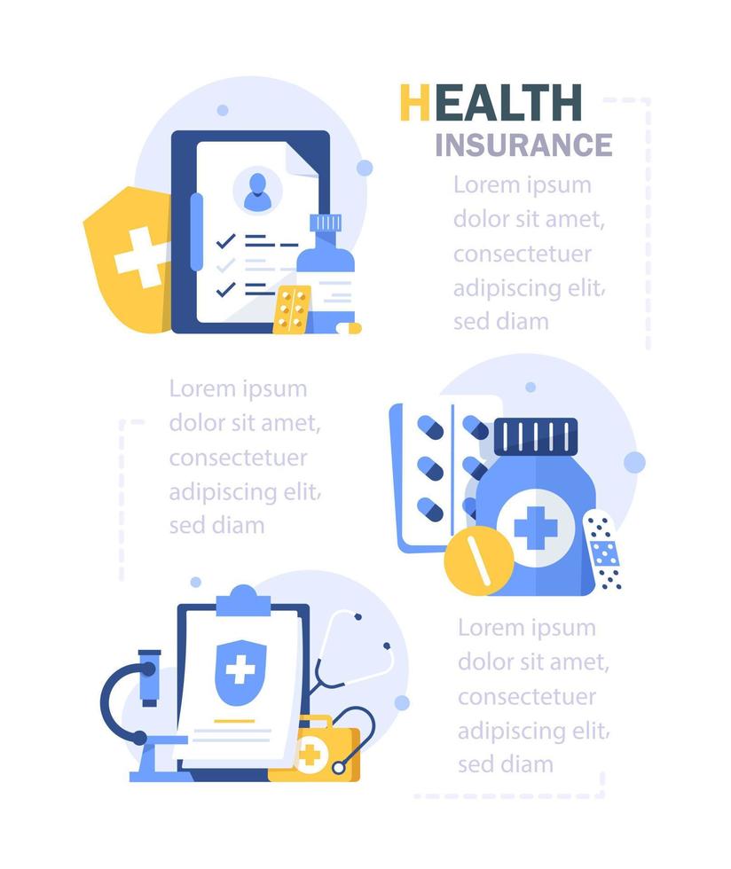 Medical insurance, health insurance,umbrella, healthcare, landing page flat illustration vector template