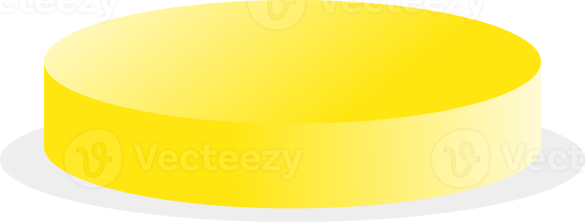 3D Podium Realistic with yellow colour. png
