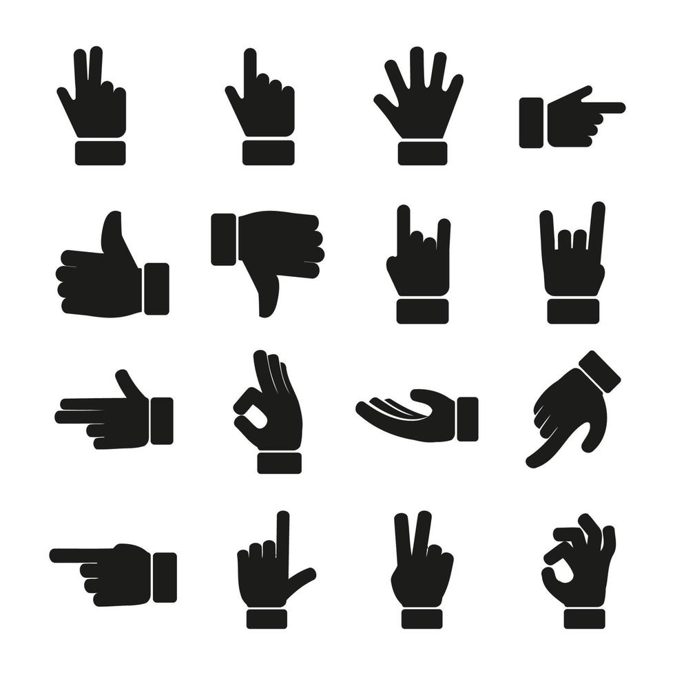 Hand gestures line icon set. Includes icons as finger interaction, pinky swearing, index point, greeting, pinching, hand washing and more vector