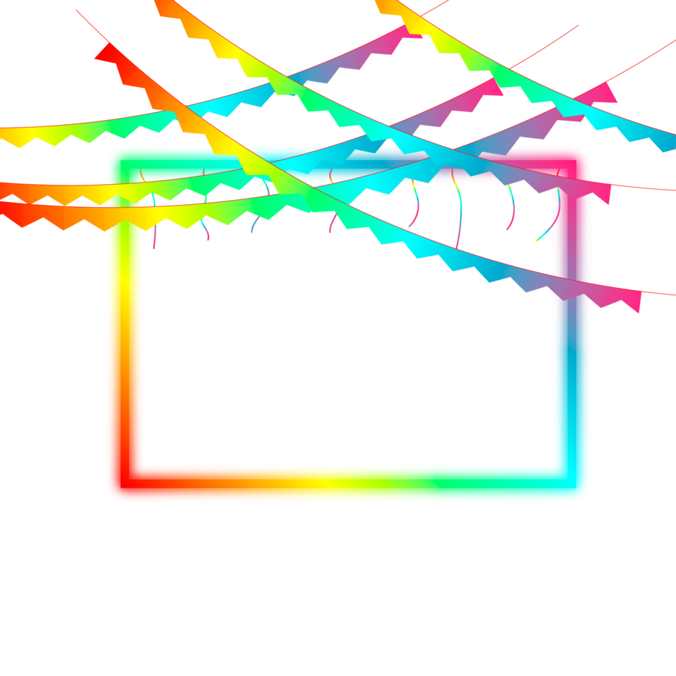 frame design with confetti png