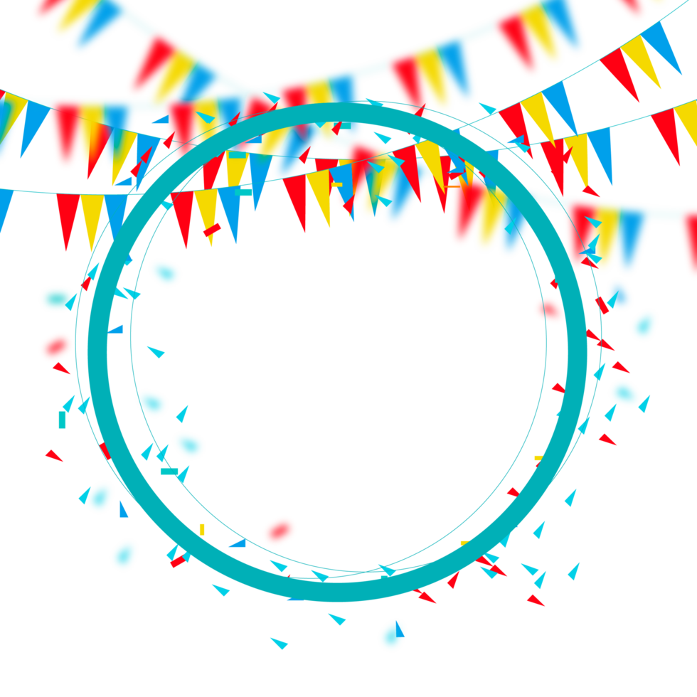 frame design with confetti png