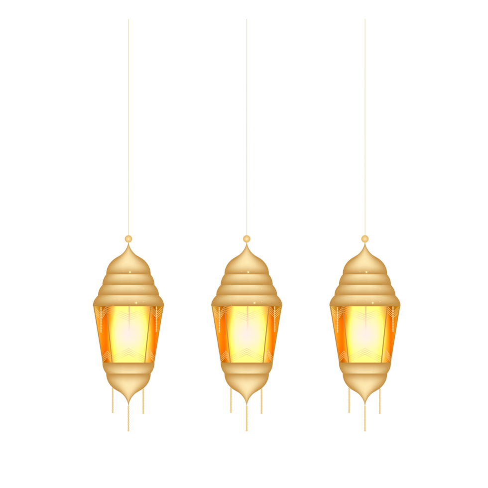 3d islamic lantern design png