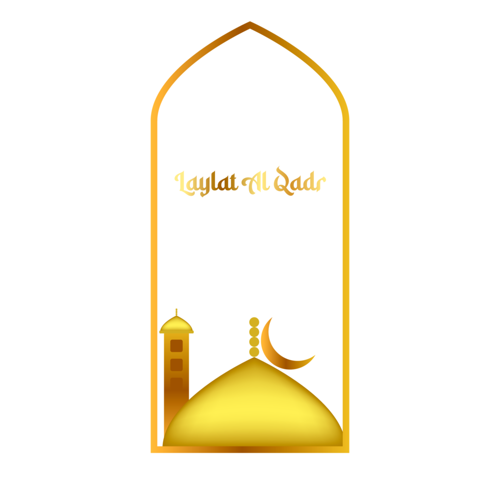 Lailatul Qadr design with moon  and mosque png