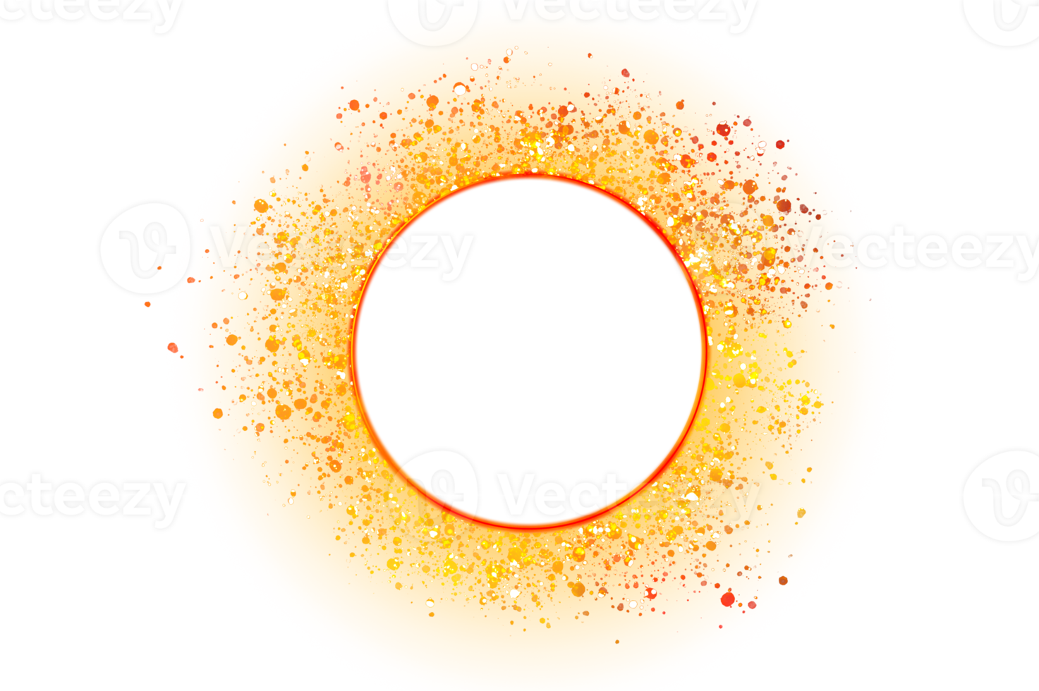 cirkel ljus ram på transparent bakgrund png fil