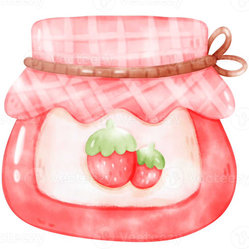 Strawberry Sweets Dessert Watercolor illustration png