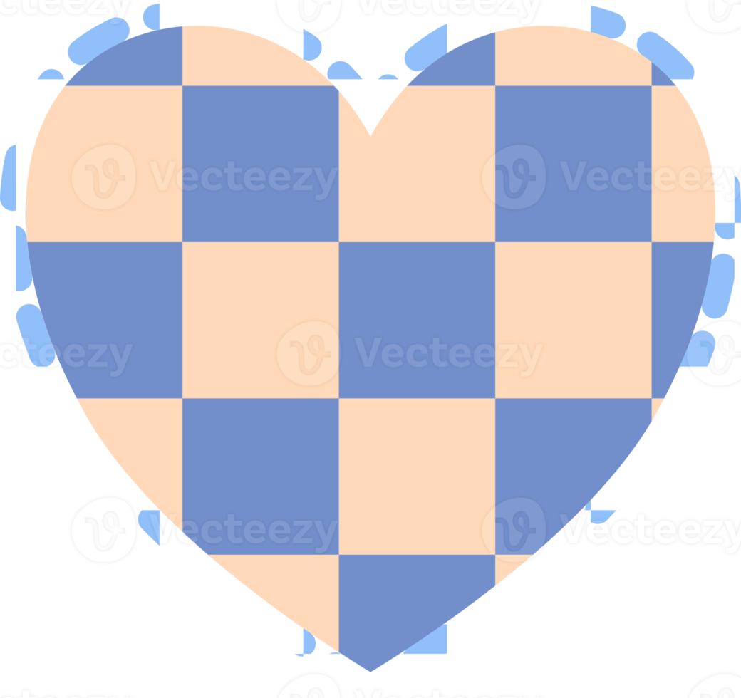 esthetiek schattig schaakbord hart vorm decoratie png