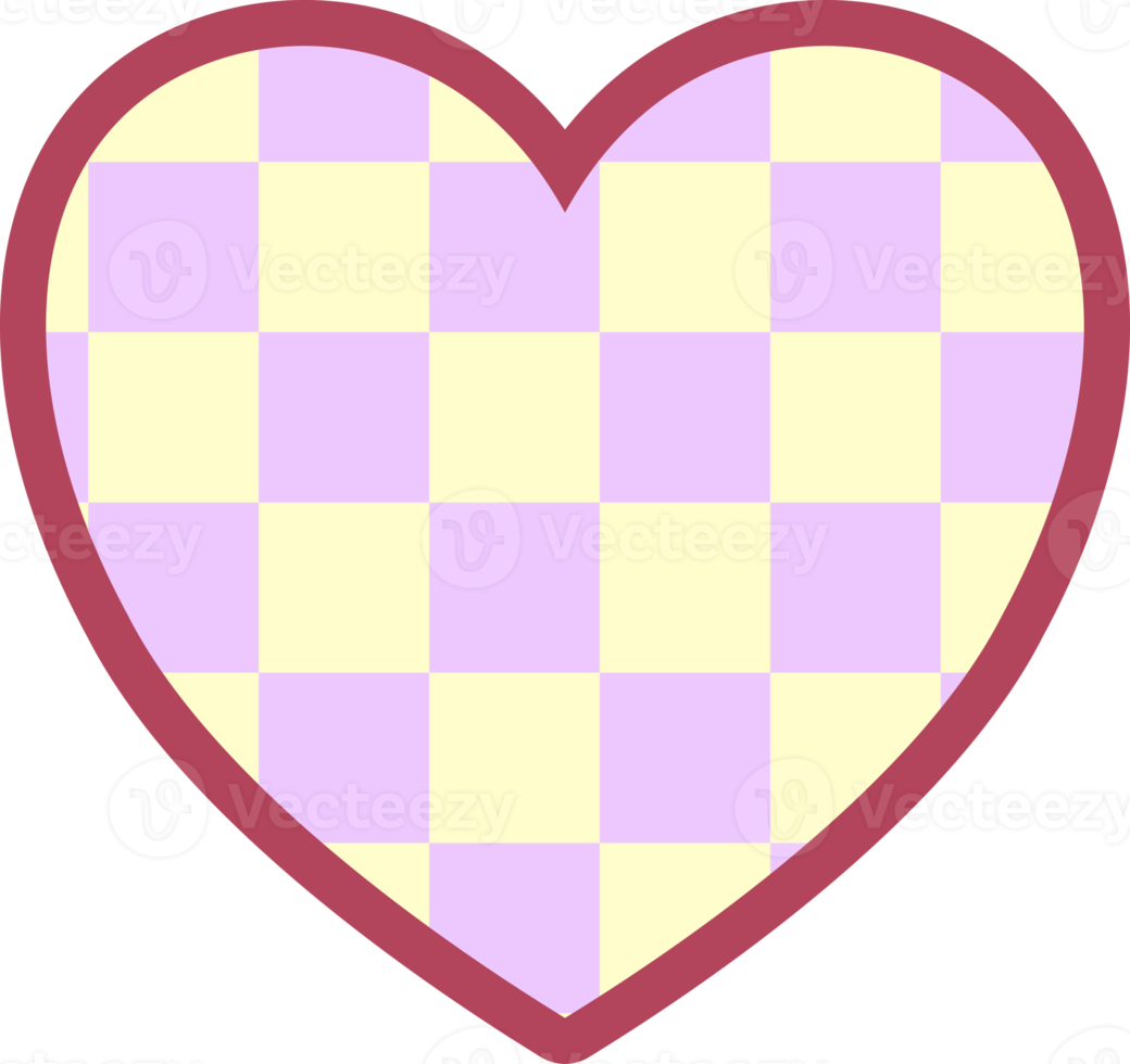 esthetiek schattig schaakbord hart vorm decoratie png