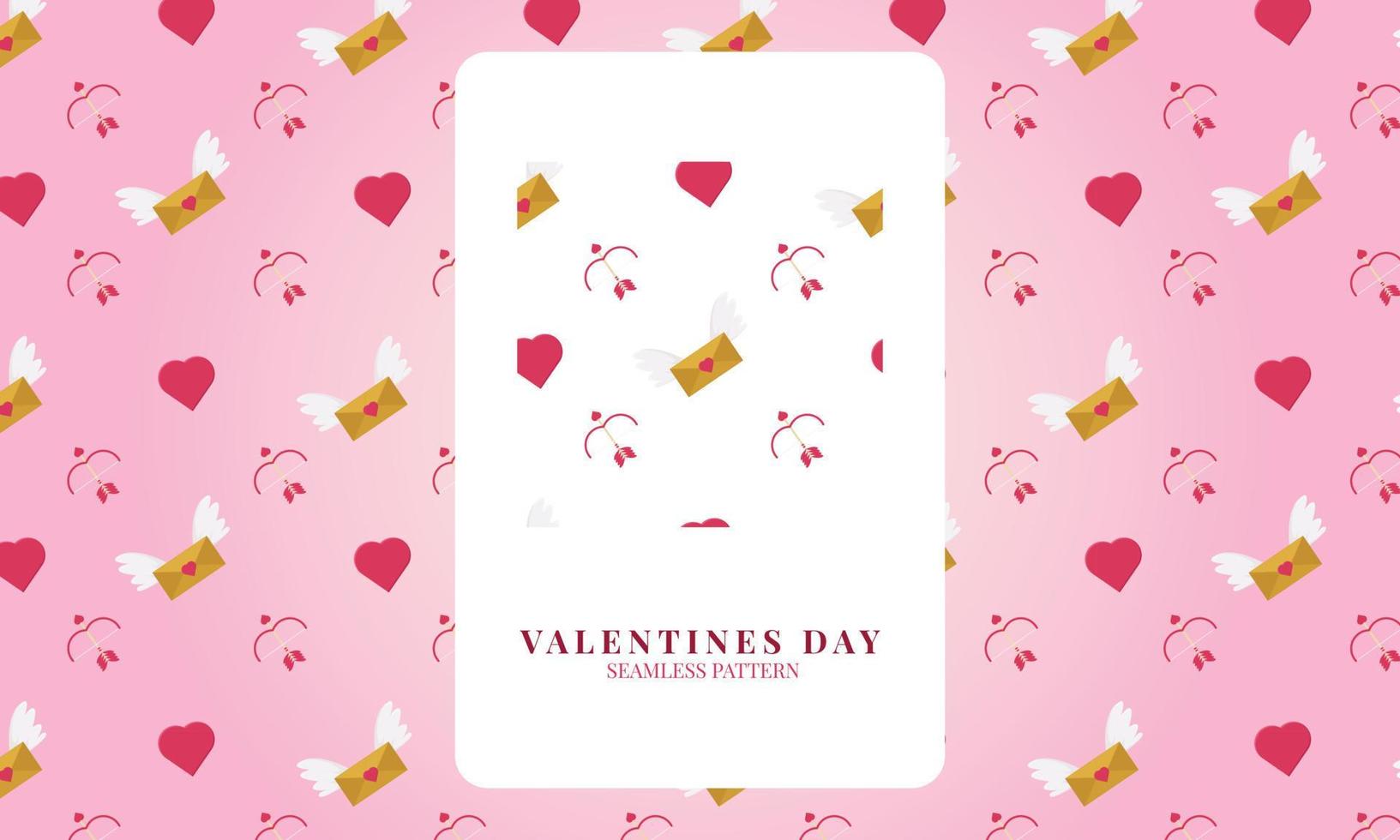 editable background valentines day seamless pattern design vector