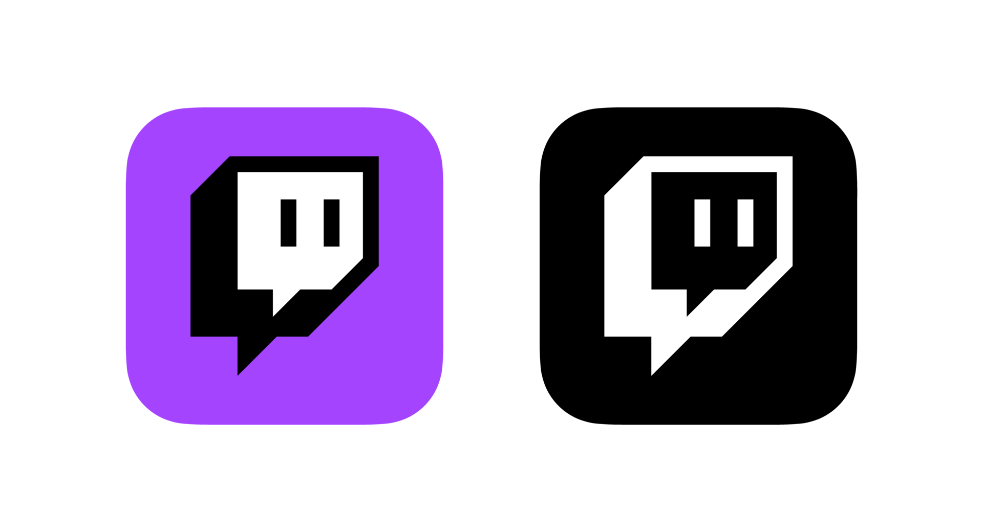 Twitch logo PNG transparent image download, size: 2000x1235px