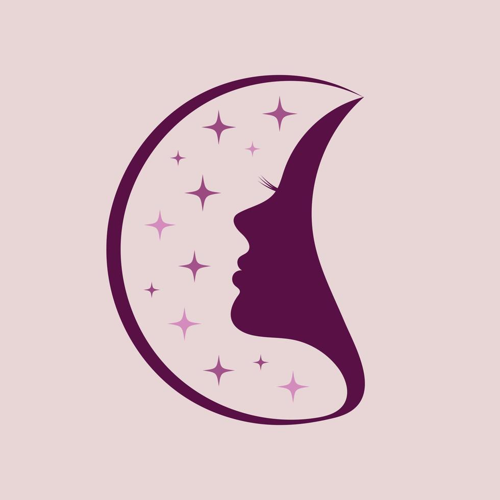 Woman face profile vector element