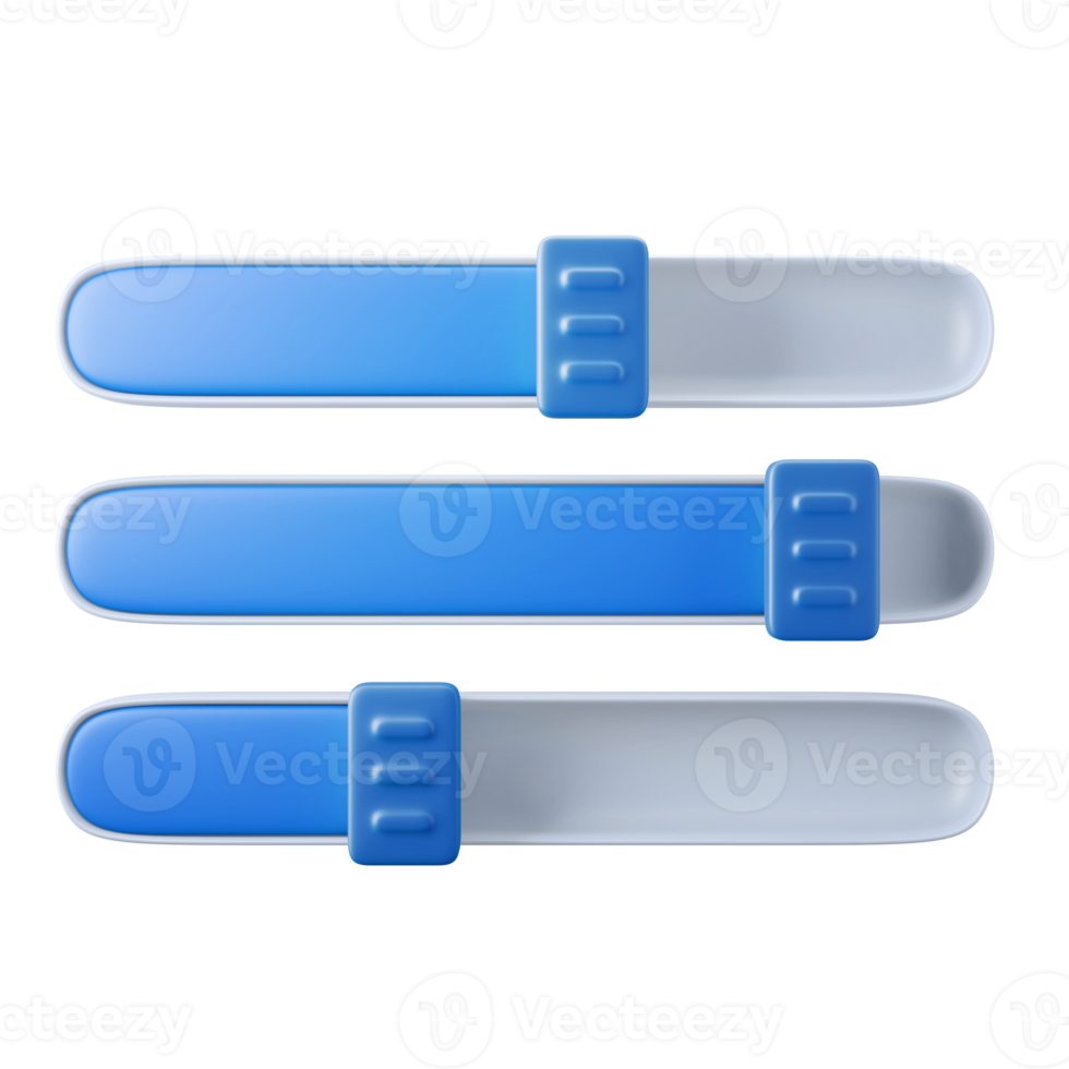 blue color adjust slider setting adjustment symbol user interface theme 3d icon illustration render isolated png