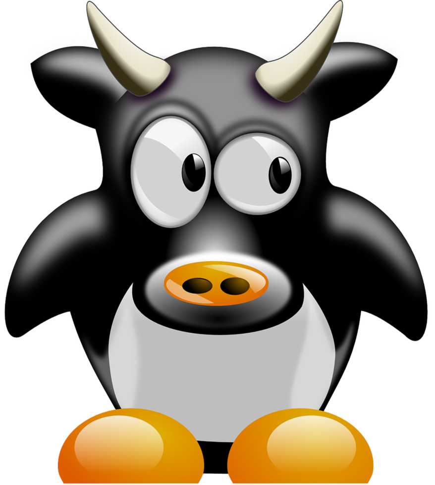 diseño de vaca negra png