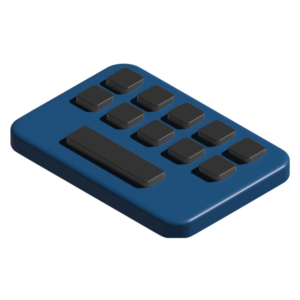 Ilustración de icono de teclado 3d png