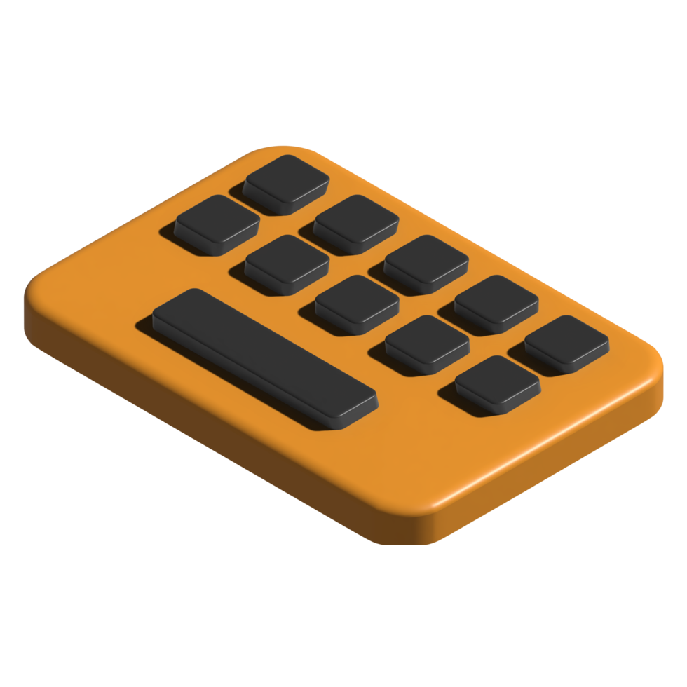 ilustração do ícone do teclado 3D png