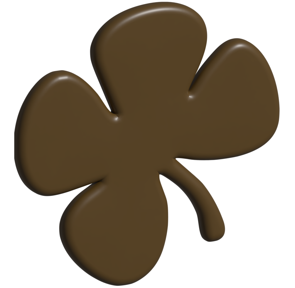 3d icon of clover leaf png