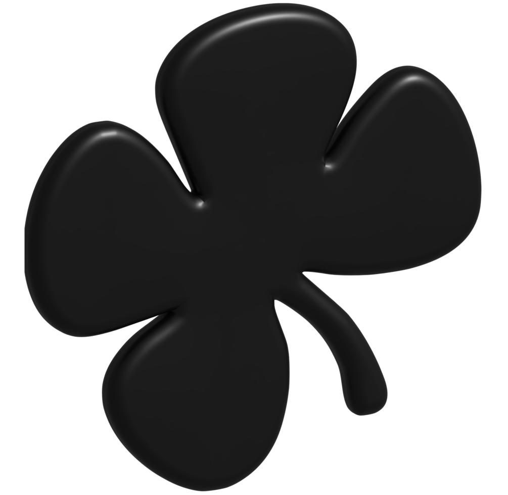 3d icon of clover leaf png