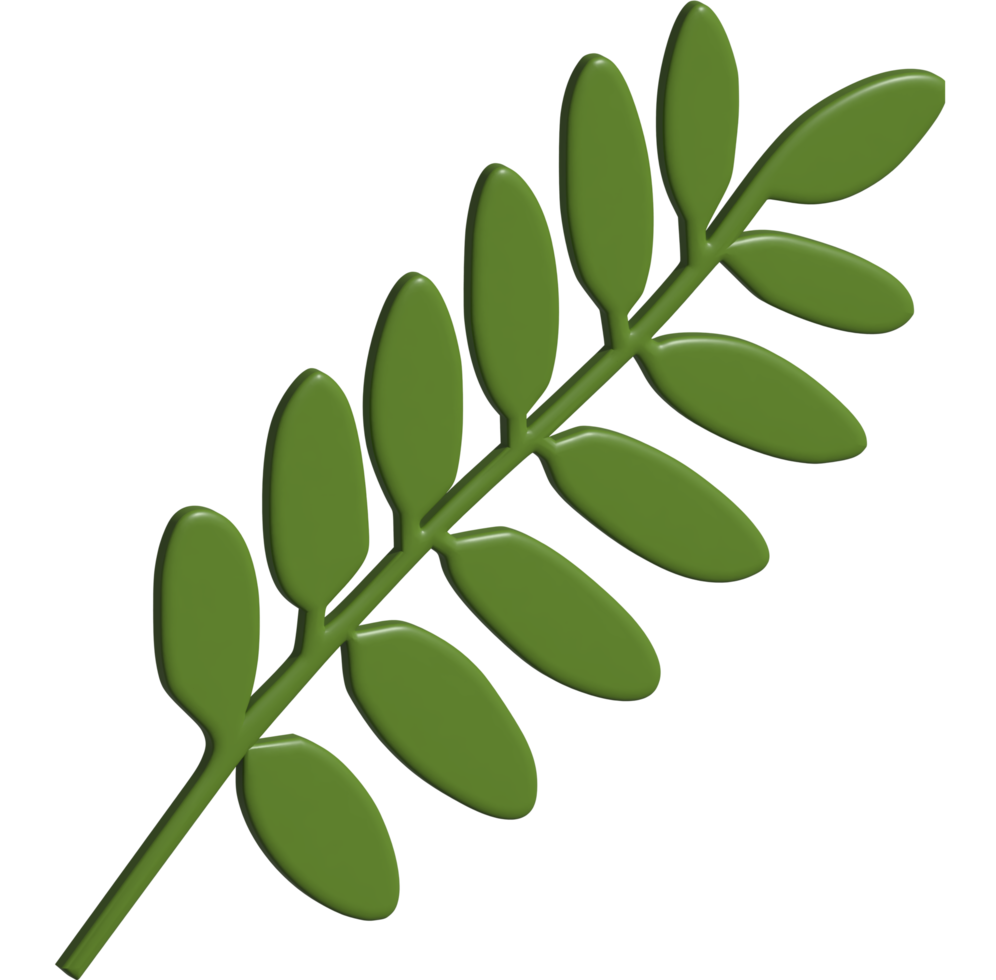 3d icon of leaf png