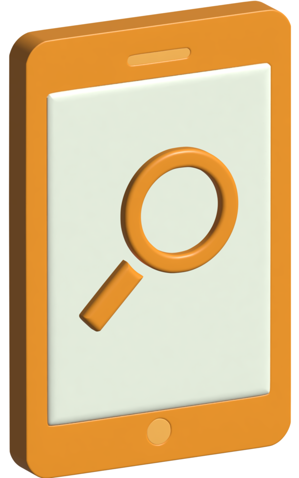 3d icon of smartphone search png