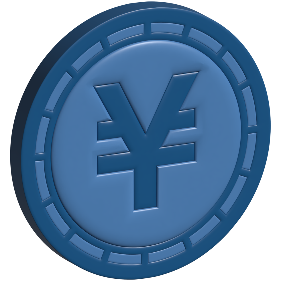 signo de moneda 3d yen o yuan png