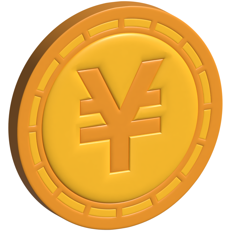 signo de moneda 3d yen o yuan png