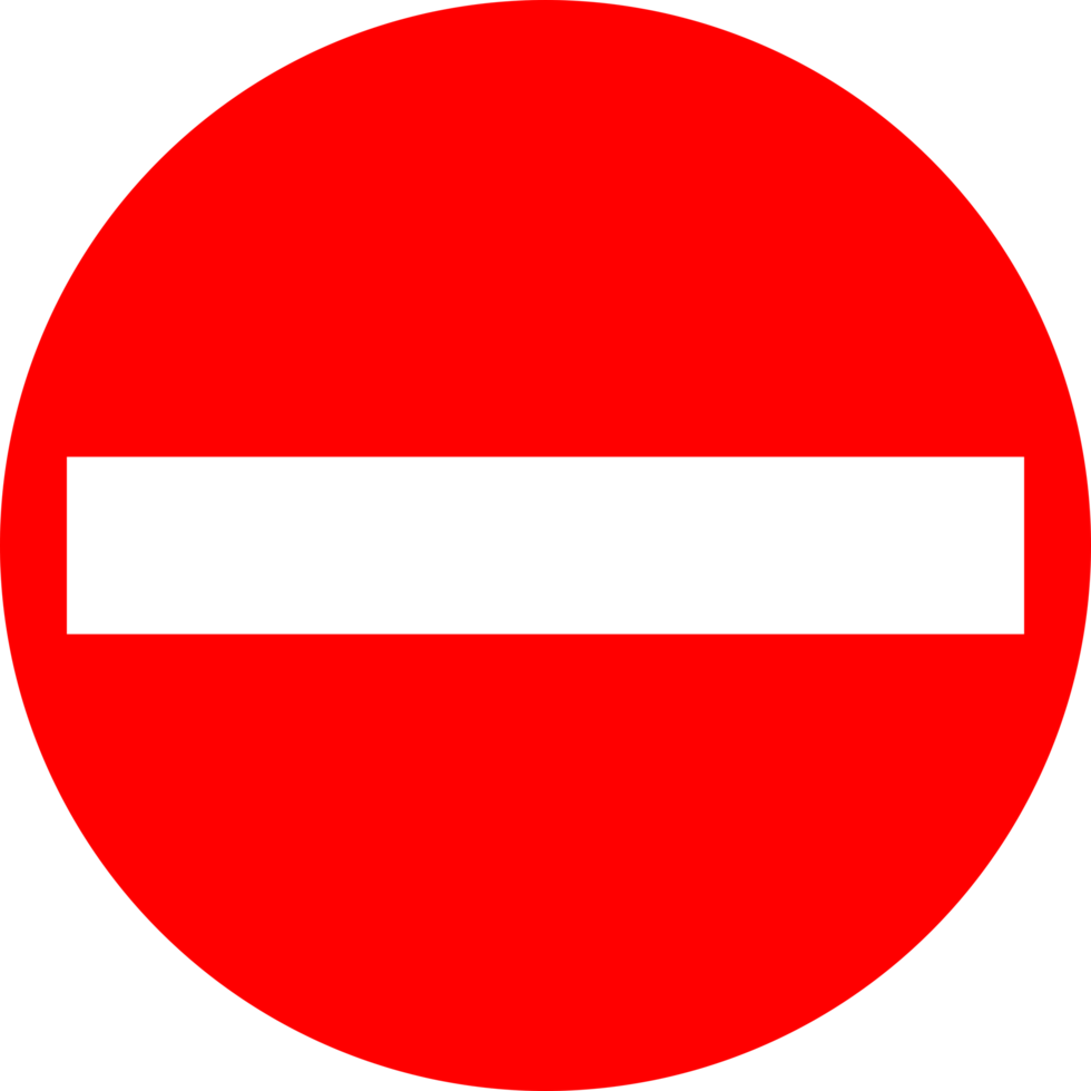 traffic sign no entry png