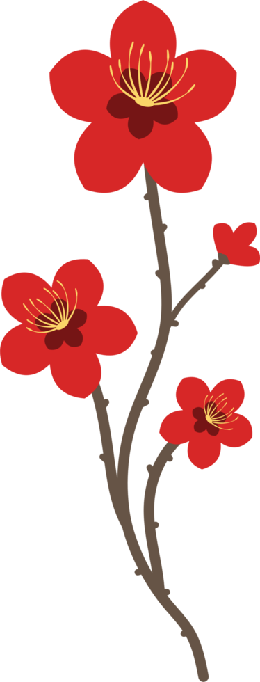 Colorful flower element png