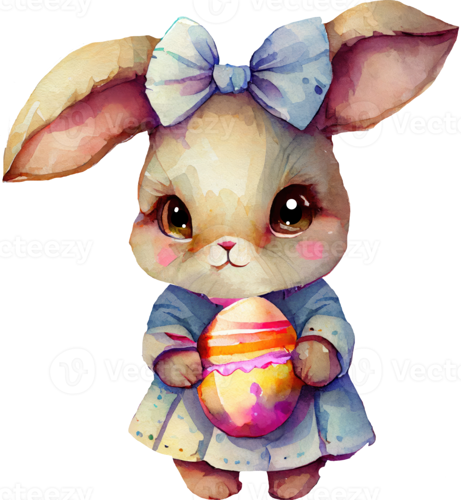 Cute Bunny Easter Watercolor png