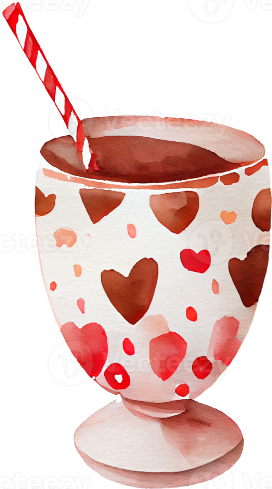 Love Coffee Cup Watercolor png