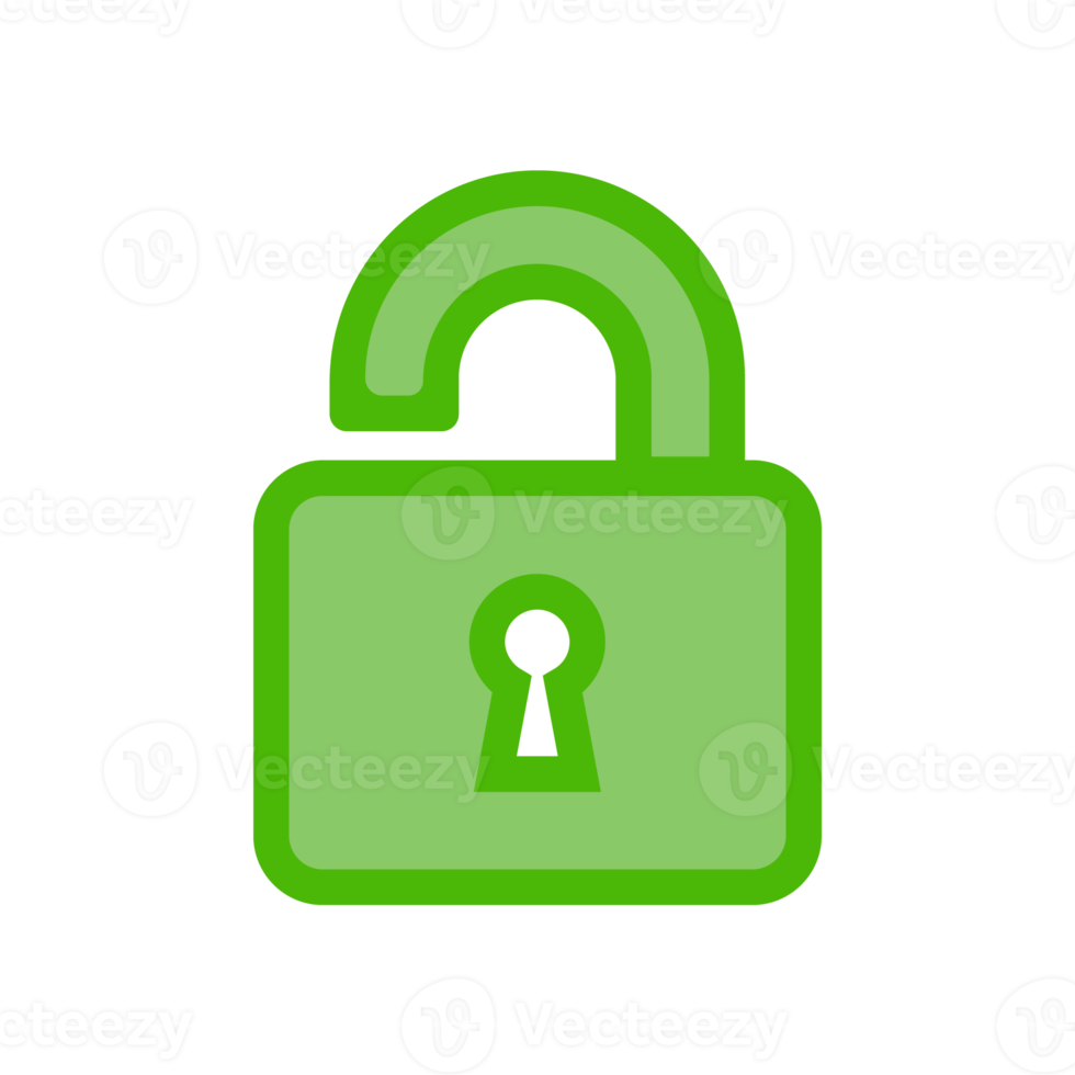 Icon of unlock. Unlock sign and symbol. unlocked padlock icon. png