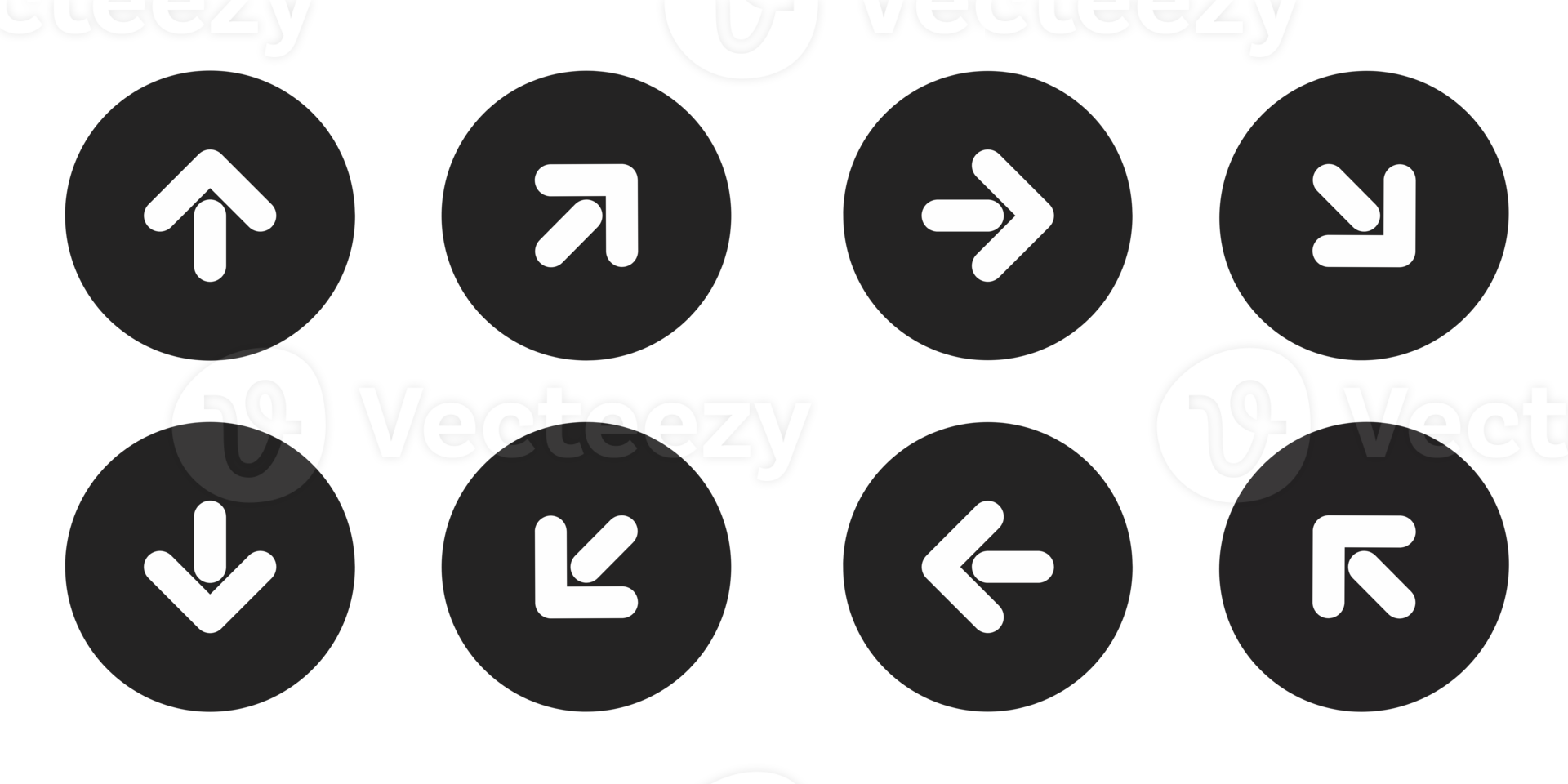 pointer arrow direction icon set 18931010 PNG