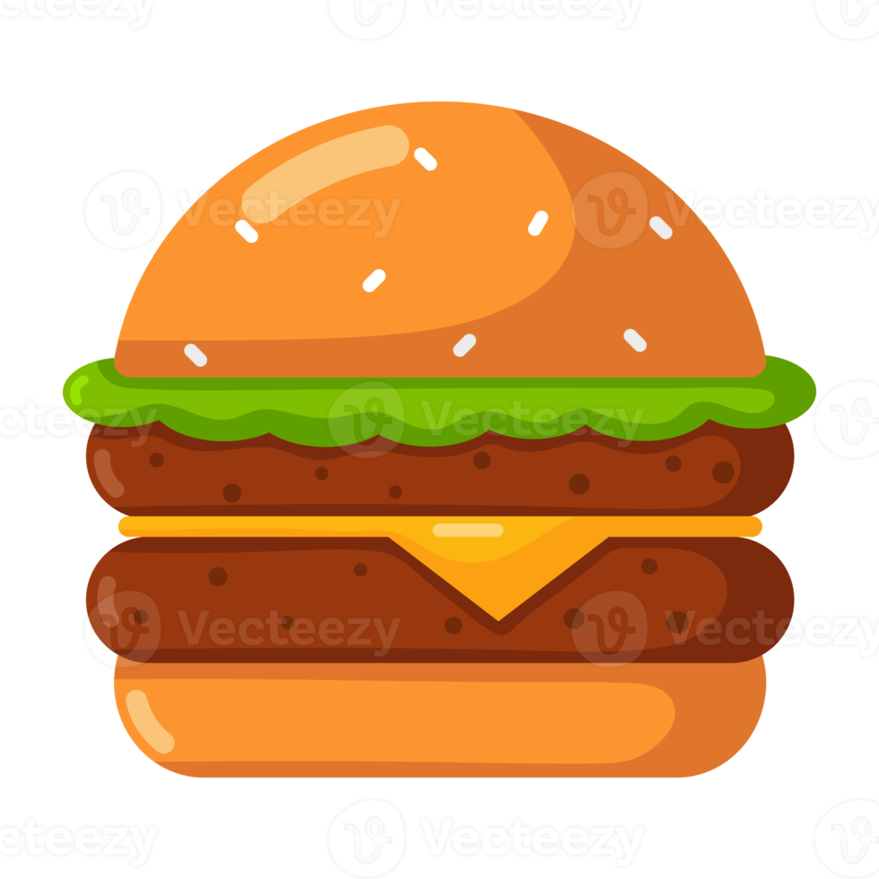 icono de hamburguesa con queso de dibujos animados. png