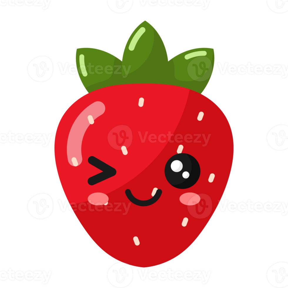 icône de fraise de dessin animé. png