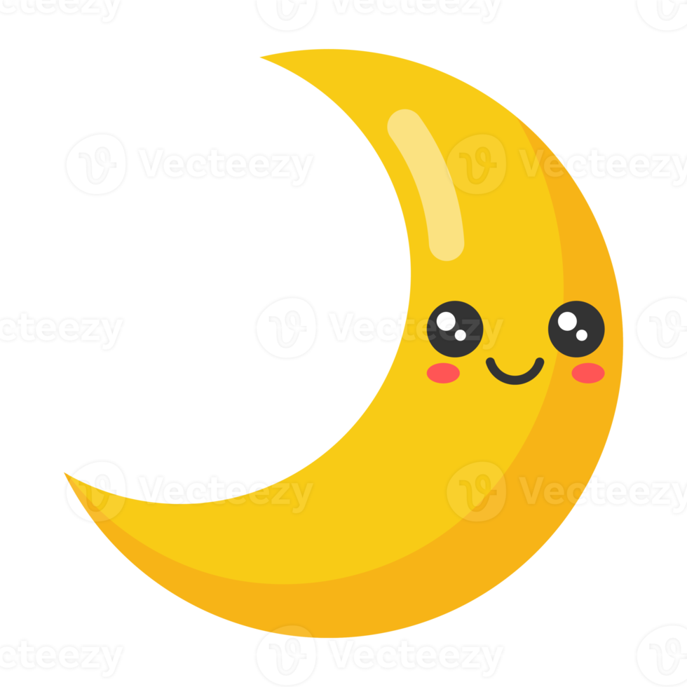 Cartoon Moon icon. 18931352 PNG